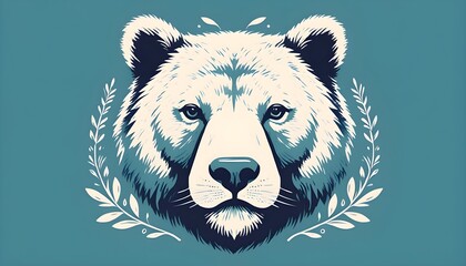 Wall Mural - Charming Minimalist Bear Icon Design