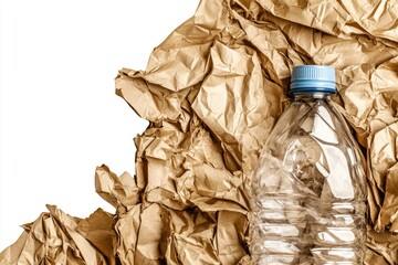 Poster - A water bottle sits on a piece of paper, great for office or school settings