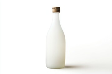 Aufkleber - A single milk bottle placed on a clean white surface
