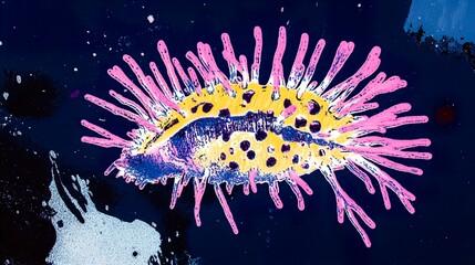 Wall Mural - microscopic art: a colorful exploration of cellular structures