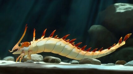 Sticker - A Detailed Render of a Spiky, Mythical Sea Creature