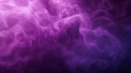 Wall Mural - abstract wisps of violet smoke flowing over a dark backdrop