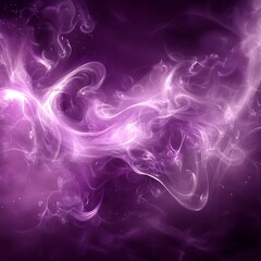 Wall Mural - elegant tendrils of violet smoke floating on a deep dark background