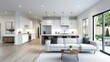 © Creator88 - Living Room and Kitchen in New Luxury Home Features Open Concept Floor Plan