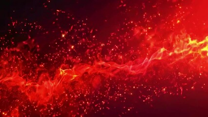 Wall Mural - gradient that shifts from a deep, dark red to a brighter, fiery red. Include dynamic light reflections flicker and pulse lower, glowing embers, 4k High-Quality Background Animation Video