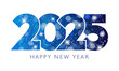 © angelmaxmixam - Happy New Year 2025 text design. Vector illustration.