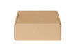 © Konstantin G - Plain brown cardboard box with flaps ideal for packaging, shipping, or storage on a transparent background for design concepts