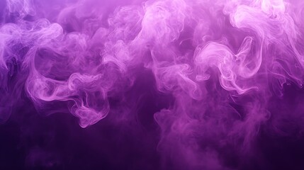 Wall Mural - mysterious violet smoke billowing against deep dark background