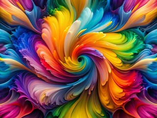 Aufkleber - twelve colorful abstract shapes in a dynamic composition on a bright background for creative project