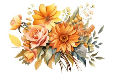 Wall Mural - Flower pattern plant rose.