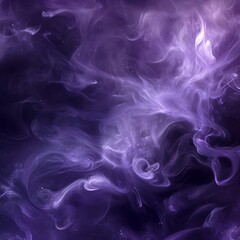 Wall Mural - violet smoke forming abstract curls against a moody dark backdrop