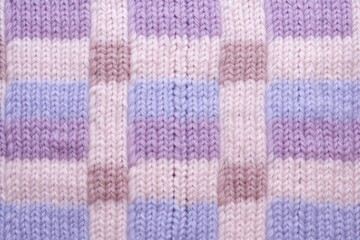 Poster - Checkered pattern knitted wool texture clothing knitwear.