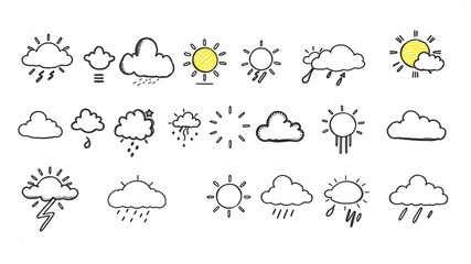 weather icons. vector illustration.