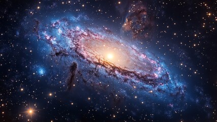 Wall Mural - stunning view of the andromeda galaxy showcasing vibrant colors and cosmic details in space