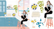 © Débora Floriano - Interiores, design, armário, bancada, mesa, banco, arquitetura, design de interiores, ilustração, arte, mulher, janela, paisagem, praia, verão, mansão, luxo, casa, prato, louça, torradeira, borboleta
