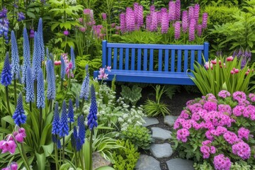 Poster - Cottage garden outdoors backyard flower.