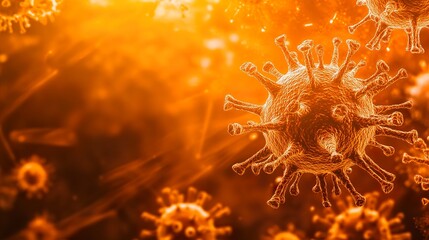 Wall Mural - microscopic view of a virus - science illustration