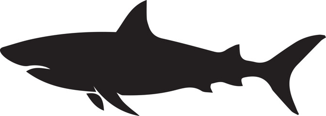 Canvas Print - Shark silhouette vector EPS