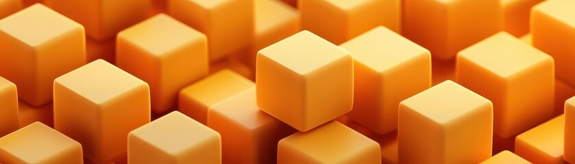 Poster - Pattern of small cheese blocks in a geometric arrangement, modern art style, Cheese pattern, Abstract design