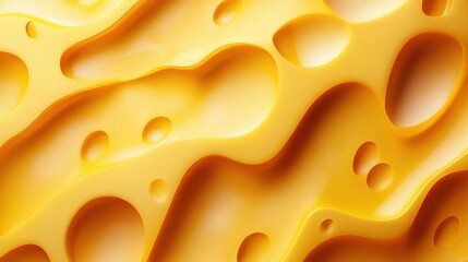 Poster - Cheese pattern with melting blocks, abstract and dynamic design, Cheese pattern, Creative interpretation.