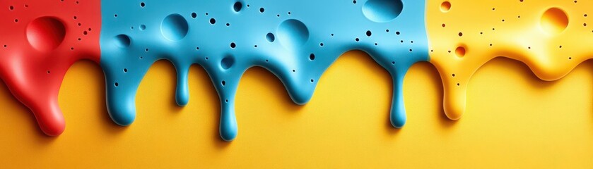 Poster - Cheese font with dripping letters in bold colors, playful and dynamic, Cheese font, Typography concept
