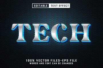 Poster - Tech 3d Metalic Text - Editable Text Effect