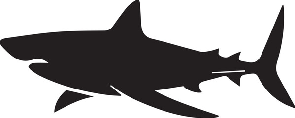 Canvas Print - Shark silhouette vector EPS