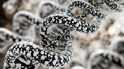Wall Mural - dna helix: a microscopic view of life's code