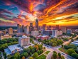 © Man888 - Beautiful Sunset Over Raleigh NC Skyline with Modern Buildings and Vibrant Colors in the Sky