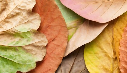 Wall Mural - Autumn colors and textures, leaf details and variations.