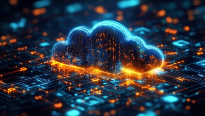 Wall Mural - Cloud Computing Technology Illustration