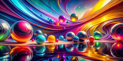 Aufkleber - modern abstract background composition with vibrant colors and dynamic shapes for creative projects