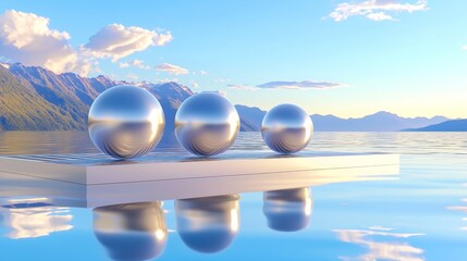 Poster - Cool abstract digital art wallpaper of reflections in water
