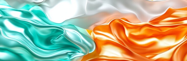 Poster - The background is painted in dark olive green, peru, and pastel brown colors with a space for text or images.