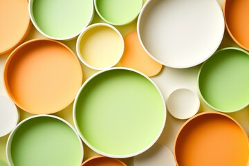 Poster - A vibrant color curve background, creative graphic wallpaper with orange, yellow, and green for presentations, displaying movement and space, and detailing the bending of plastic sheets