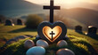 © Galeno - easter religious concept tomb cross symbolizing hope resurrection