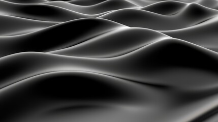 Poster - Minimal black background with abstract shapes and textures. Dark, moody feeling, black and white. High-quality 4K illustration.