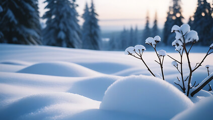 winter snowy landscape peaceful serene fresh snow