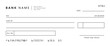 © bibin - Blank bank cheque. Personal desk check template new design