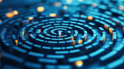 Poster - Futuristic Circular Digital Circuit Design