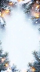 Wall Mural - christmas new year poster and banner greeting card, xmas border frame. christmas background flat lay