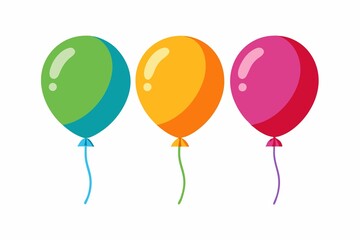 balloons isolated on white. vector Balloons icon set. symbols collection. on white backgraund