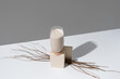 © ADDICTIVE STOCK - Minimalistic presentation of tigernut horchata with dried twigs