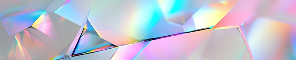 Holograph crystal prism background. Pastel color prism. Vintage fantasy holo art