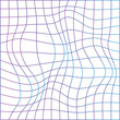 © ssstocker - Retro cyberpunk wireframe distorted mesh. Colorful grid