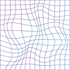 retro cyberpunk wireframe distorted mesh. colorful grid