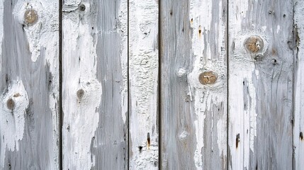 Sticker - Natural Texture of White Wooden Boards