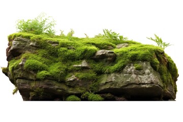 Canvas Print - Moss rock vegetation outdoors.