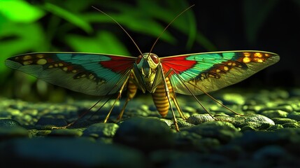 Wall Mural - Close-Up of a Vibrant Butterfly with Detailed Wings