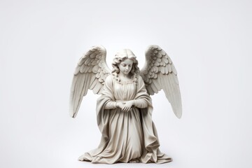 Wall Mural - Angel statue white representation.